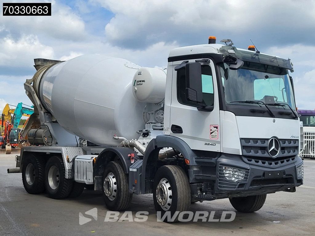 Mercedes Arocs 3240 8X4 9m3 Schwing Stetter mixer Steel suspension Automatic Euro 6