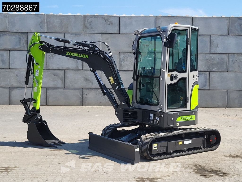Zoomlion ZE26 GU FACTORY WARRANTY – PIN ON / 1 BUCKET- KUBOTA