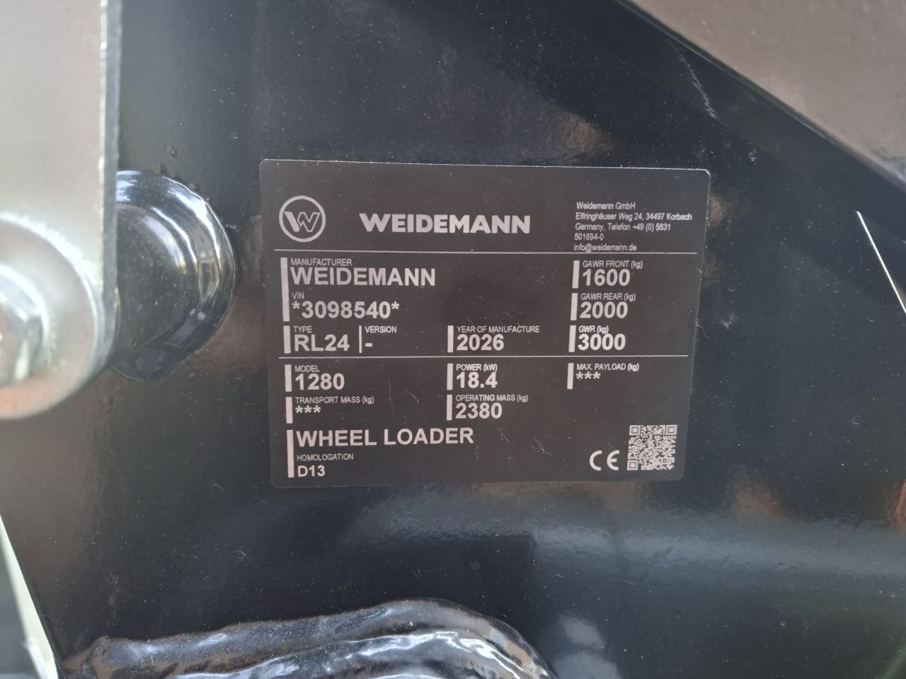 Weidemann 1280 Black Edition