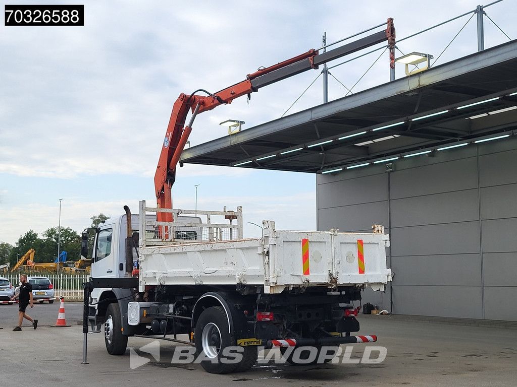 Mercedes Axor 1828 4X2 HMF 1063K2 Kran Crane Marrel 2-way tipper Steel suspension Euro 4