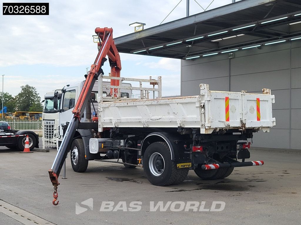 Mercedes Axor 1828 4X2 HMF 1063K2 Kran Crane Marrel 2-way tipper Steel suspension Euro 4