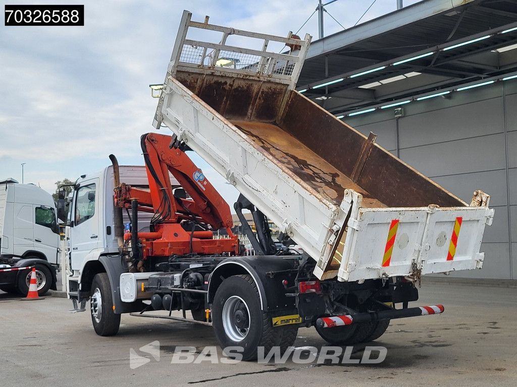 Mercedes Axor 1828 4X2 HMF 1063K2 Kran Crane Marrel 2-way tipper Steel suspension Euro 4