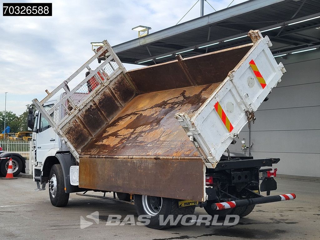 Mercedes Axor 1828 4X2 HMF 1063K2 Kran Crane Marrel 2-way tipper Steel suspension Euro 4