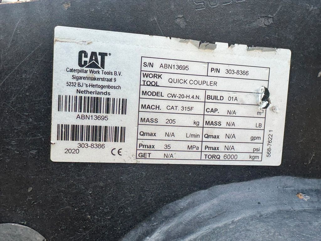 Caterpillar Quick coupler CW 20