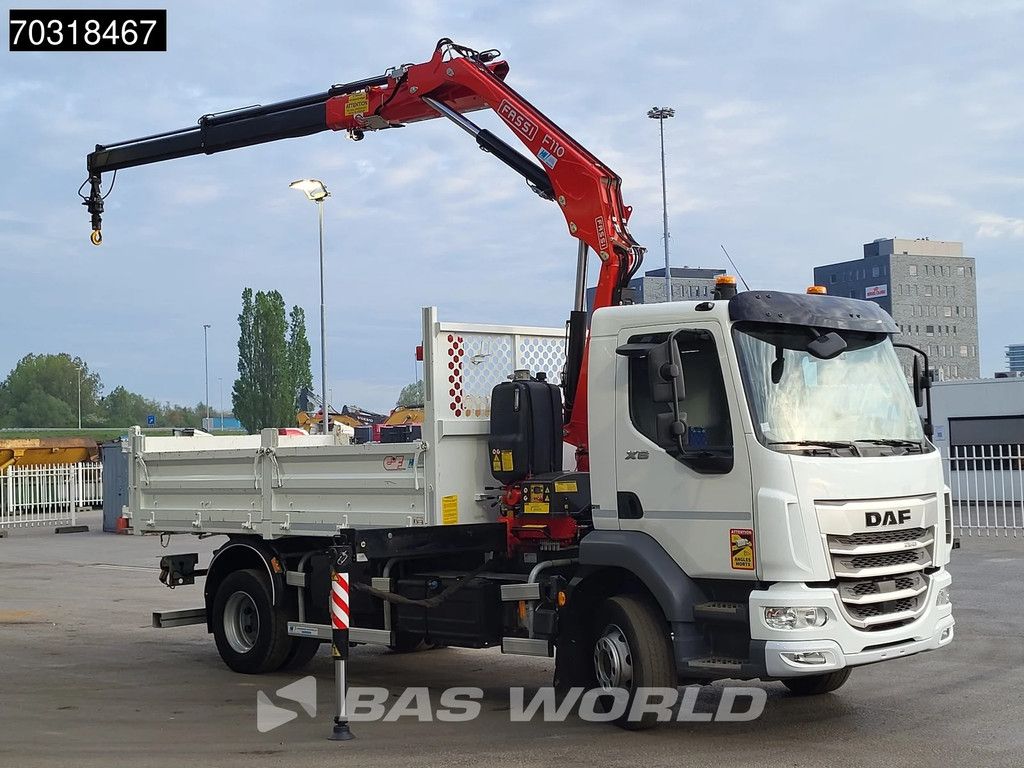 DAF XB 260 4X2 FASSI F110B.0.22 Active Kran Crane 6m3 tipper Automatic ACC Euro 6 Cranetruck Kraanwagen Kraan