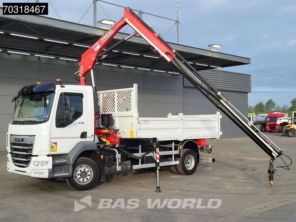 DAF XB 260 4X2 FASSI F110B.0.22 Active Kran Crane 6m3 tipper Automatic ACC Euro 6 Cranetruck Kraanwagen Kraan