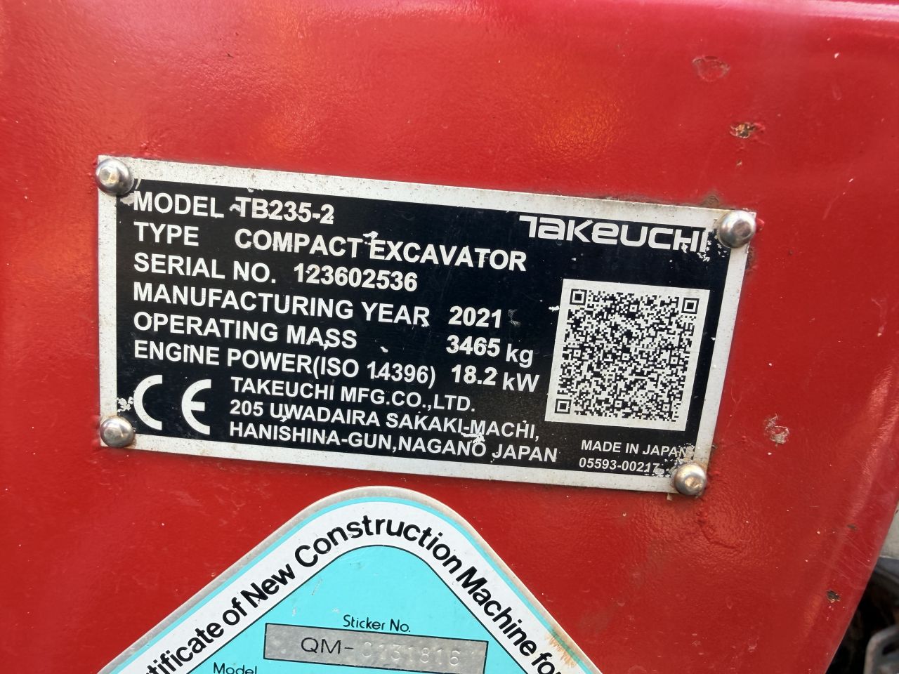 Takeuchi tb235-2 met engcon draaikantelstuk