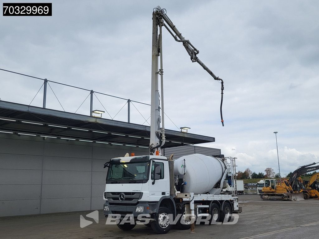 Mercedes Actros 3241 8X4 Schwing Stetter FBP 24-100 PUMI 7m3 mixer Full Steel Euro 5