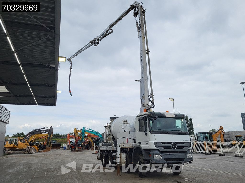 Mercedes Actros 3241 8X4 Schwing Stetter FBP 24-100 PUMI 7m3 mixer Full Steel Euro 5