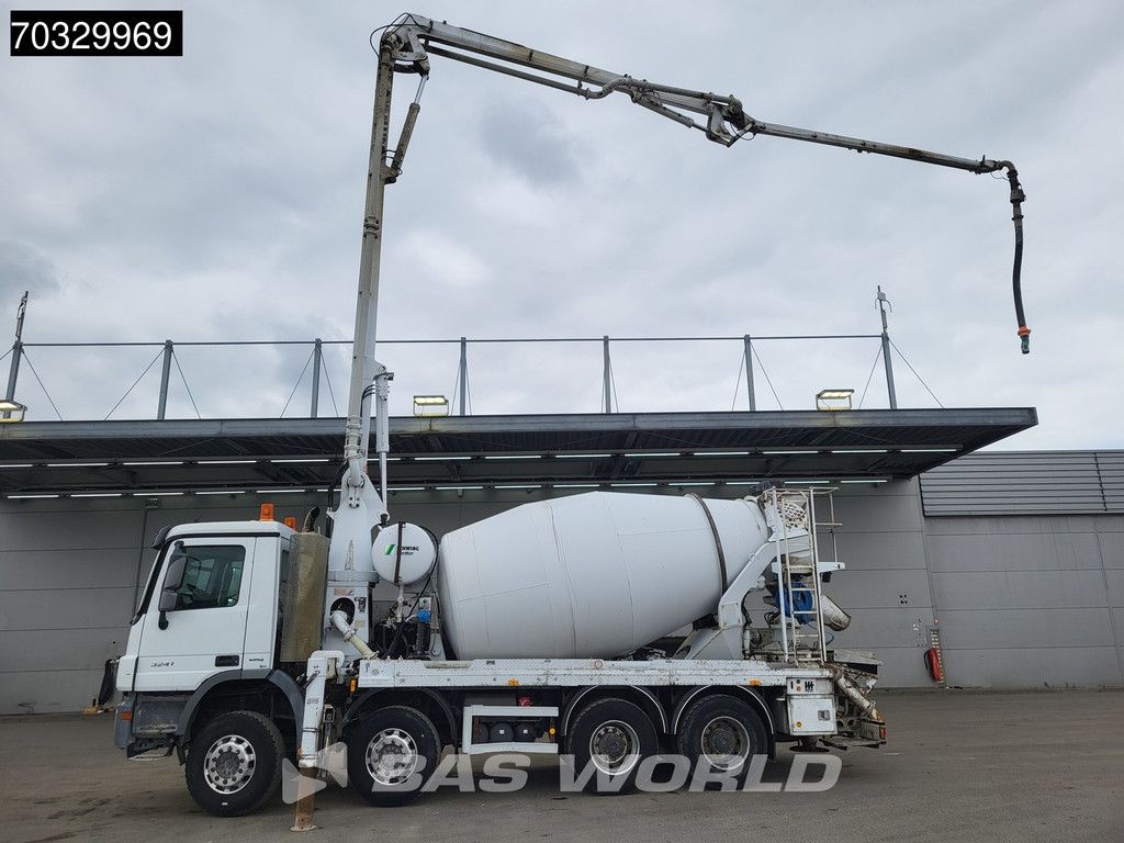 Mercedes Actros 3241 8X4 Schwing Stetter FBP 24-100 PUMI 7m3 mixer Full Steel Euro 5
