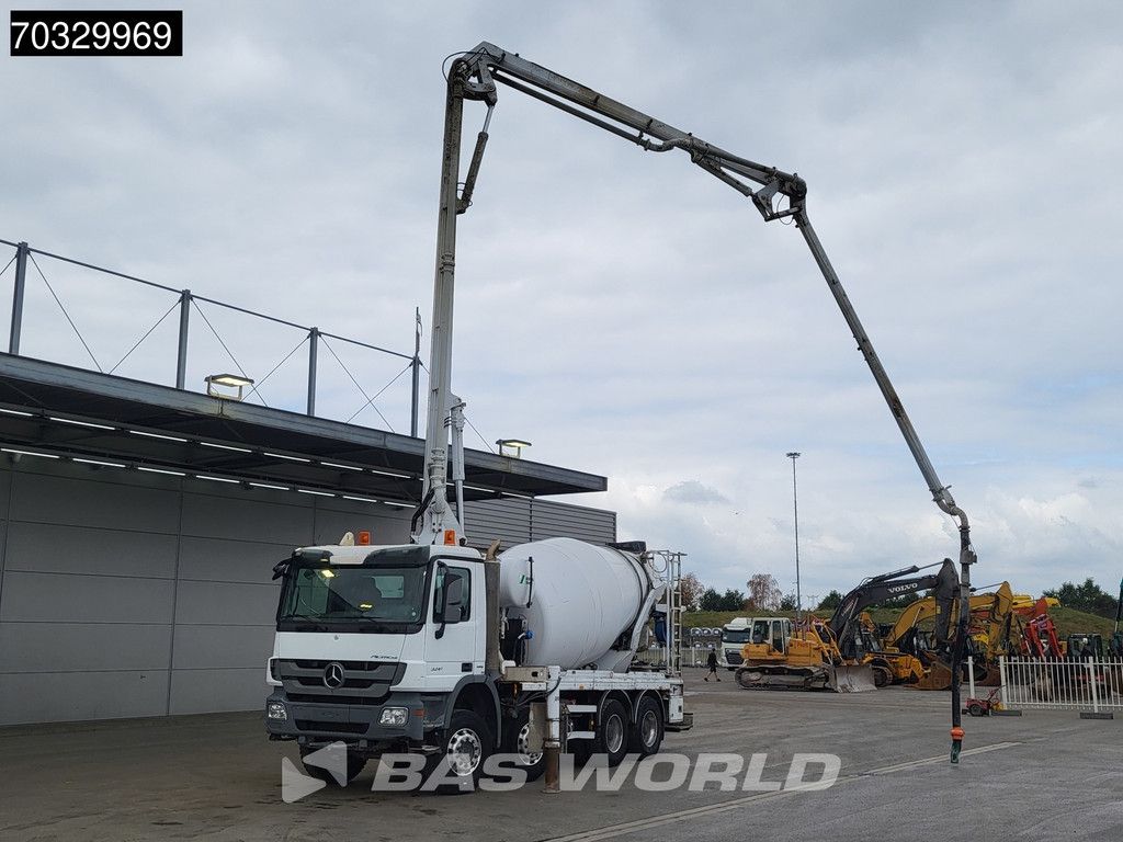Mercedes Actros 3241 8X4 Schwing Stetter FBP 24-100 PUMI 7m3 mixer Full Steel Euro 5