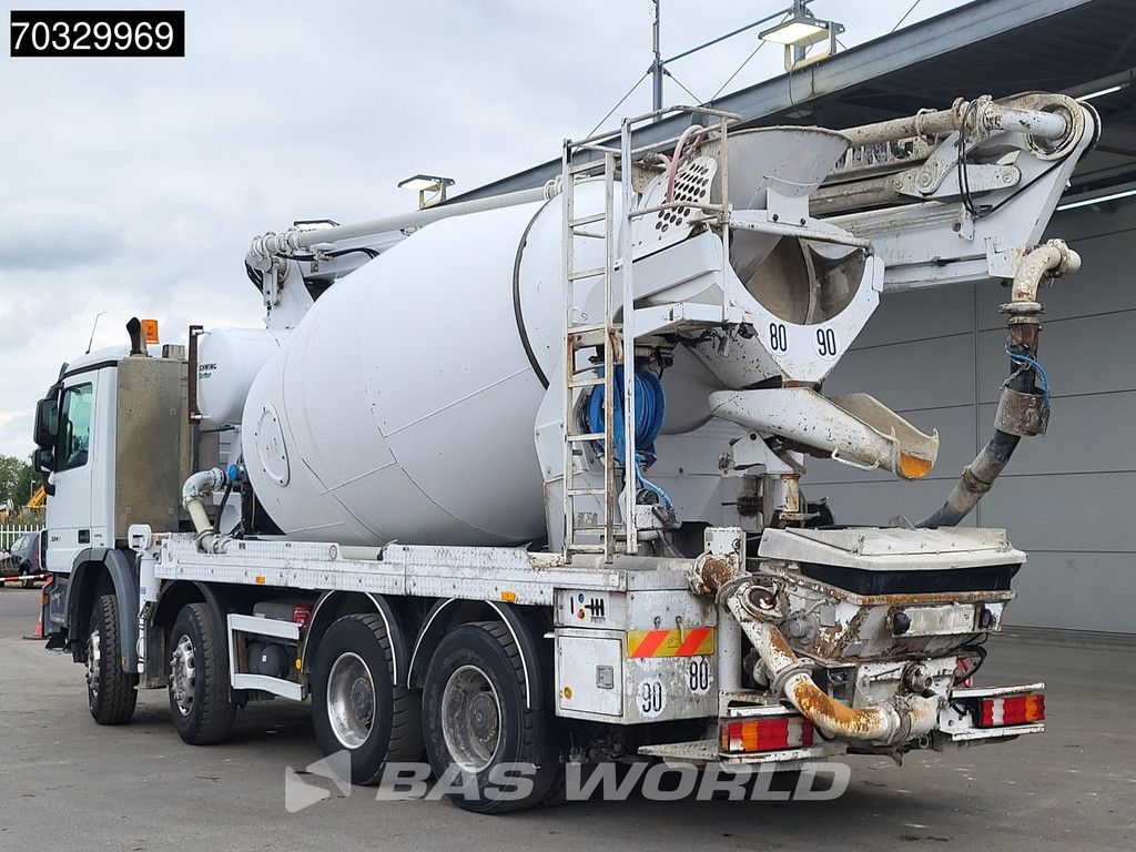Mercedes Actros 3241 8X4 Schwing Stetter FBP 24-100 PUMI 7m3 mixer Full Steel Euro 5