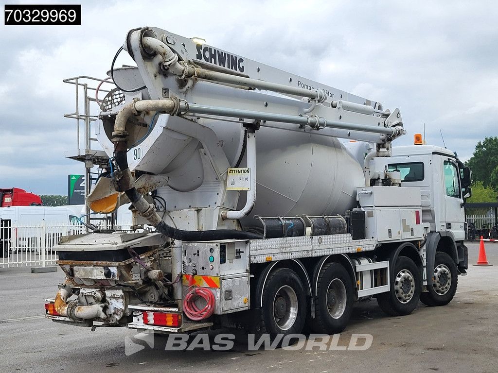 Mercedes Actros 3241 8X4 Schwing Stetter FBP 24-100 PUMI 7m3 mixer Full Steel Euro 5