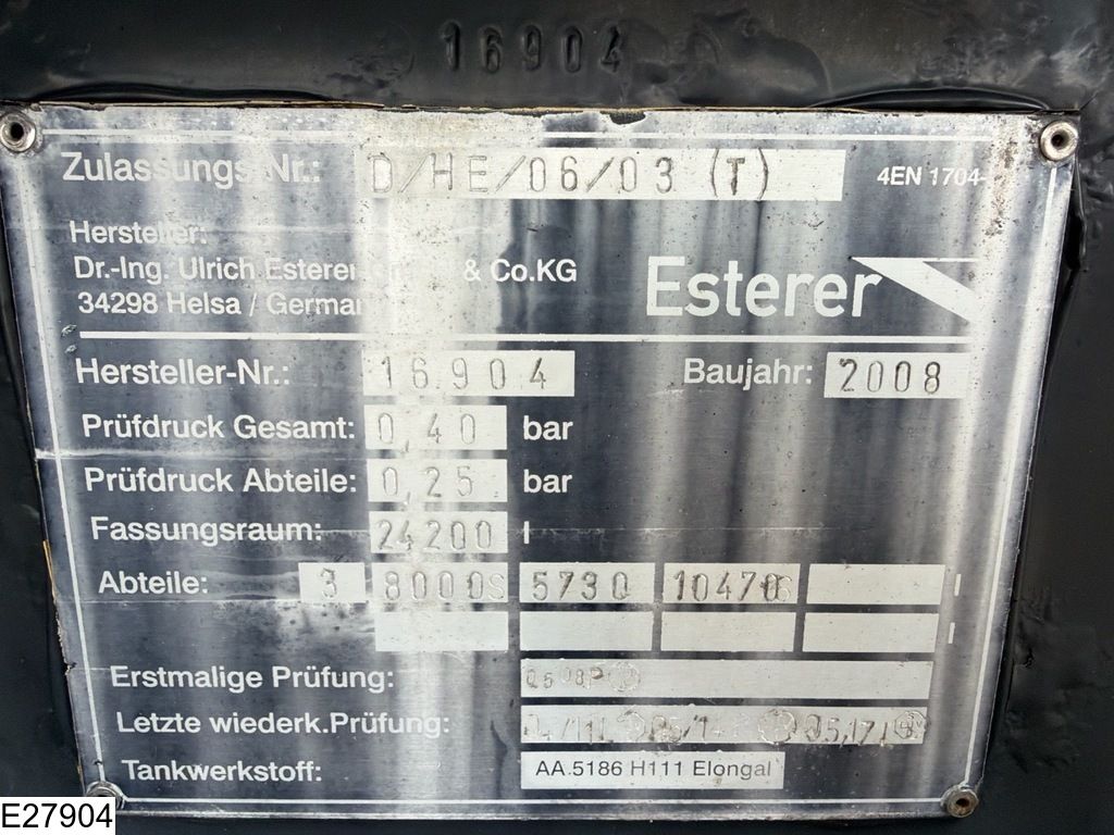 Esterer Tank 24200 L, 3 Comp, Fuel