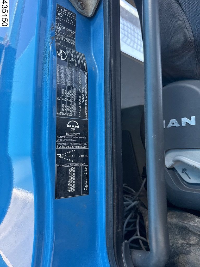 MAN TGA 26 350 6x4, Euro 3, Manual transmission, Leaf suspension