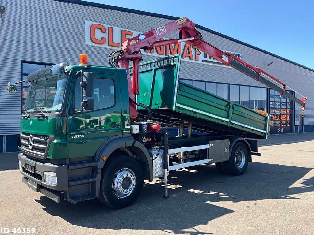 Mercedes-Benz Axor 1824 Manual Full steel HMF 12 Tonmeter laadkraan