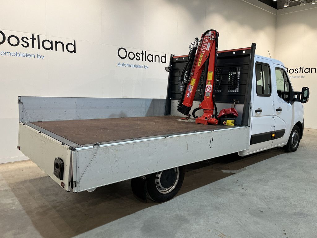 Renault Master 2.3 dCi 145 PK L3 DC Dubbel Cabine Open Laadbak / Fassi Kraan / Euro 6 / Airco / Trekhaak / Cruise Control / 7-Zits / 20.200 KM !!