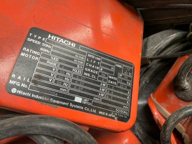 2019 Hitachi 1S Electric Chain Hoist (2x)
