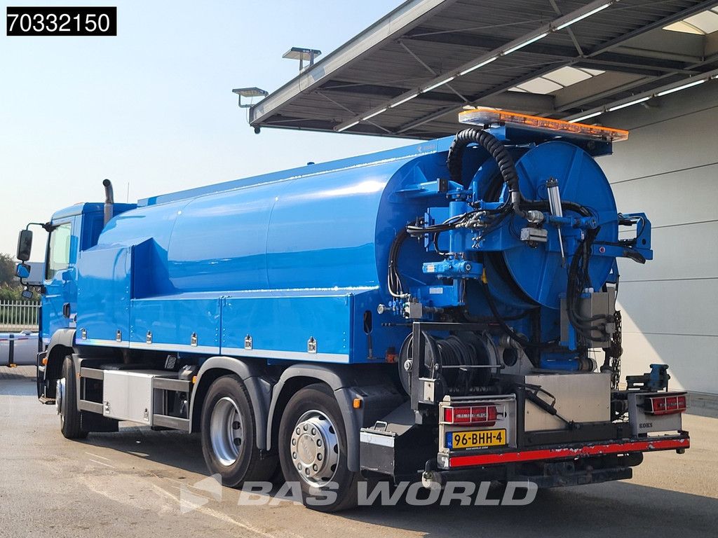 MAN TGM 26.340 6X2 NL-truck Fully Maintained KOKS HDW15 Vacuum truck High pressure unit Euro 6
