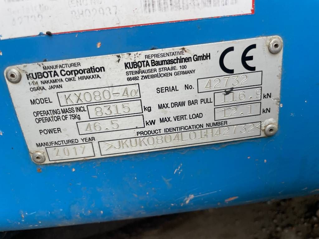 Kubota KX080-4a