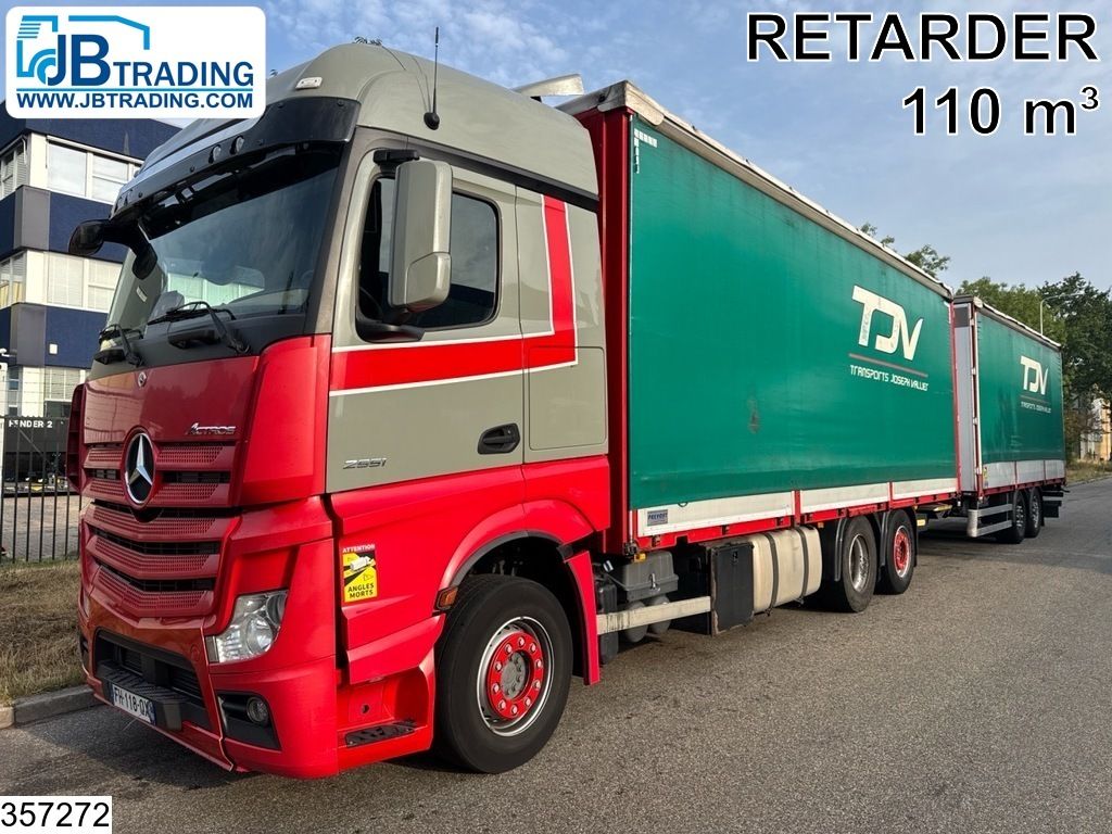 Mercedes Actros 2551 6x2, EURO 6, 110 m³, Retarder, Standairco, Combi