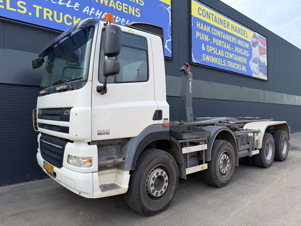 DAF CF 85 410 FAD Haaksysteem Leebur 30 Tons 8x4 Euro 5 ! 525.000 km