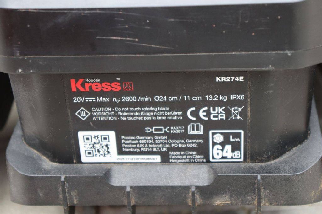 Robotmaaier Kress KR274E Elektrisch 20V In Doos Demo