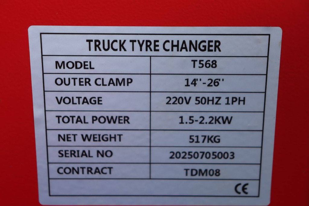 Vrachtwagenbandenwisselaar T568 Elektrisch 220V Nieuw