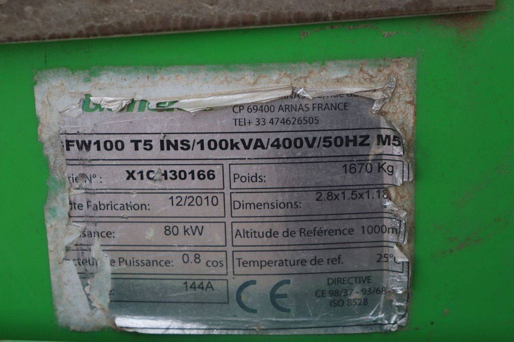Generator Genelec FW100 T5 INS Diesel 100kVA 2010