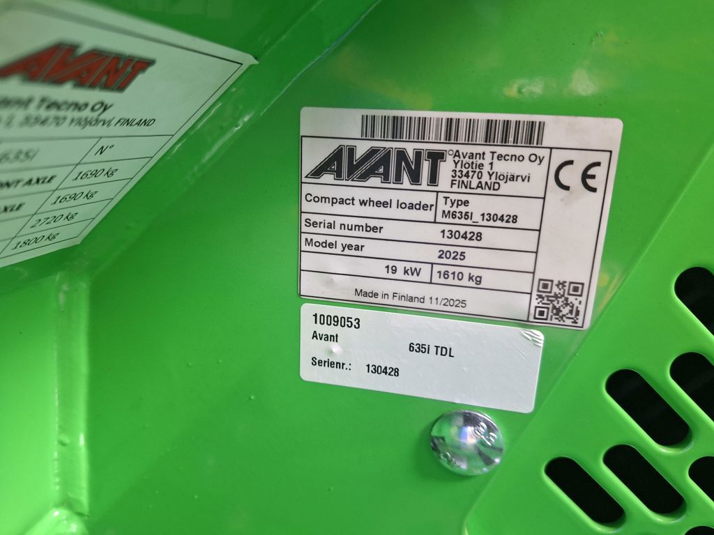 Avant 635i TDL minilader