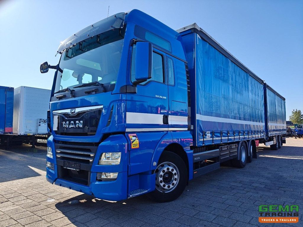MAN TGX 26.500 6x2/4 XLX Euro 6C Curtainside Combi 105m³ + Van Hool - Schiebedach - Durchladesystem - Smart Tacho V2 - Festklimaanlage - TÜV 04/2027