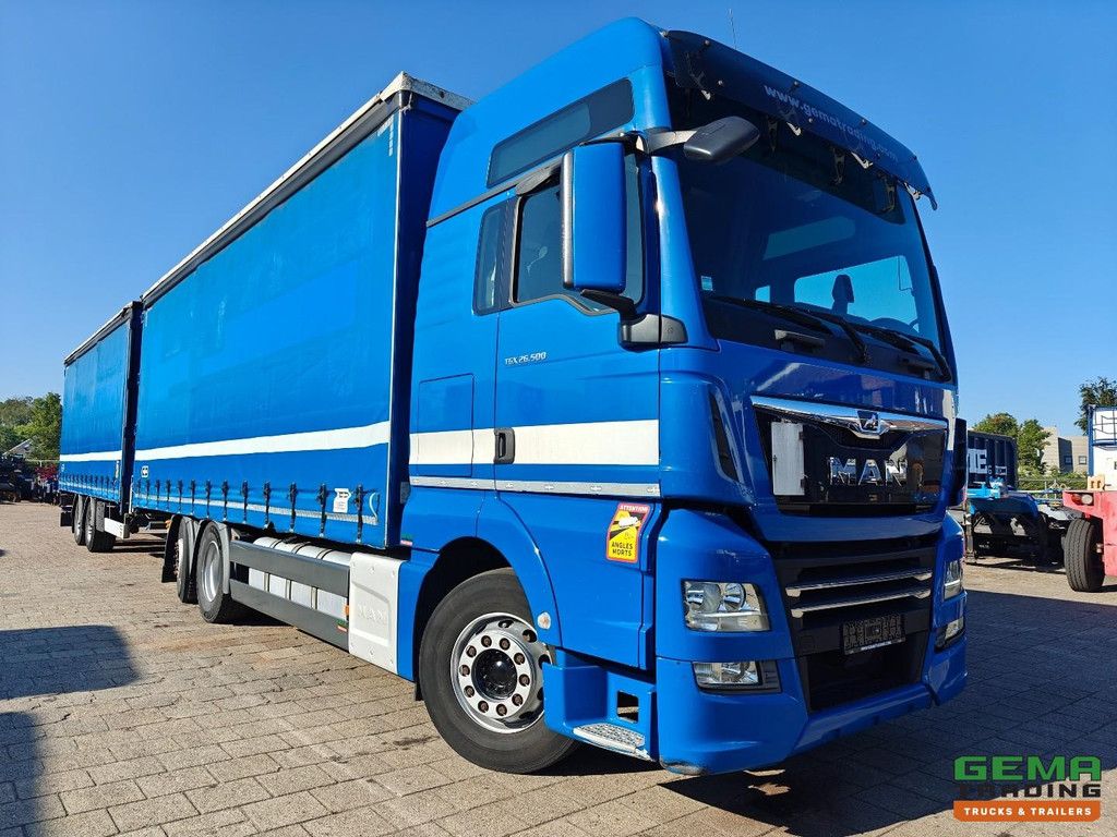 MAN TGX 26.500 6x2/4 XLX Euro 6C Curtainside Combi 105m³ + Van Hool - Schiebedach - Durchladesystem - Smart Tacho V2 - Festklimaanlage - TÜV 04/2027