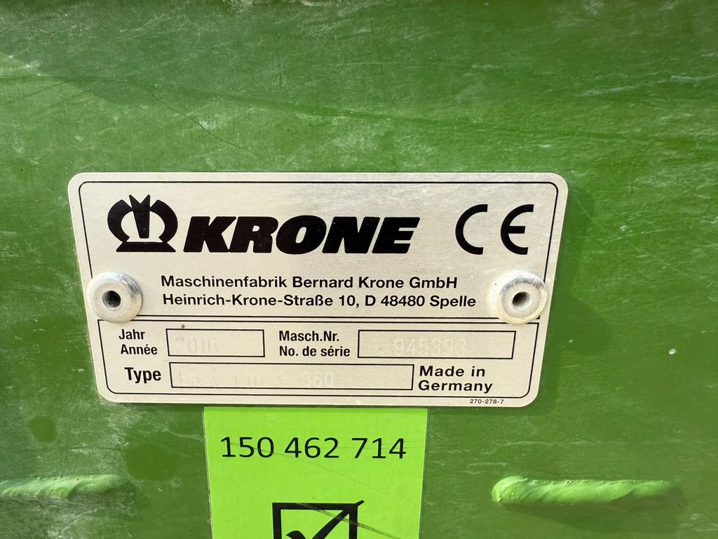 Krone easy Cut P 360 Schijvenmaaier Maaier Easycut Easy Cut P 360 Easycut Schijvenmaaier Krone Claas