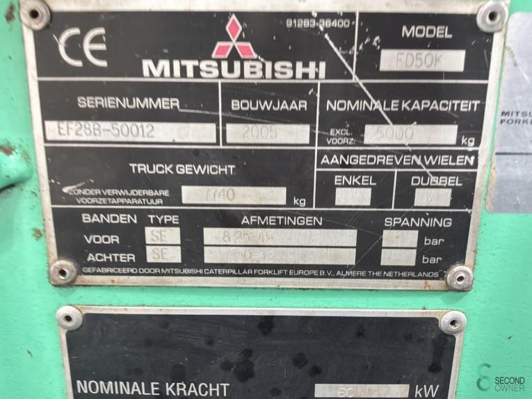 Forklifts Diesel Mitsubishi FD50K 2005