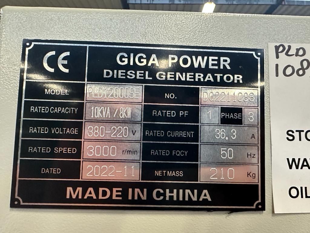 Giga power PLD12000SE 10 kVA silent generator