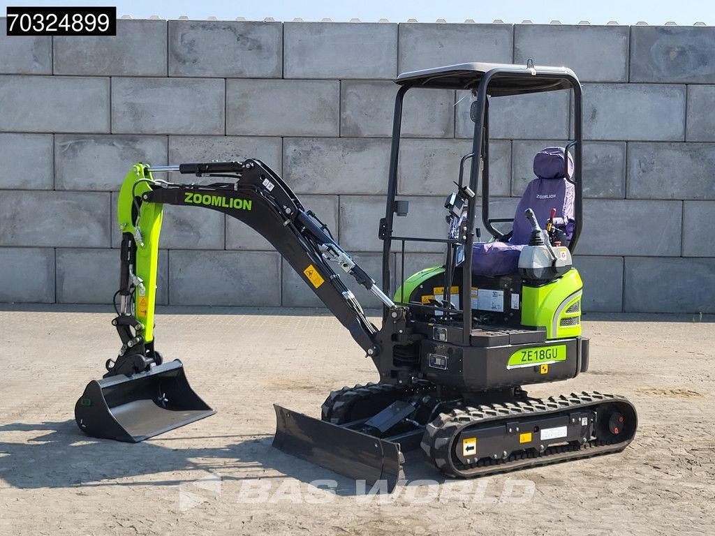 Zoomlion ZE18 GU KUBOTA ENGINE - CW / 3 BUCKETS - CE CERTIFIED