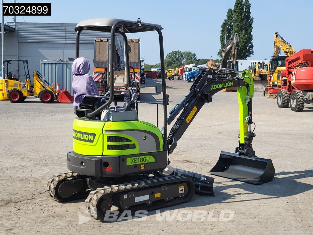 Zoomlion ZE18 GU KUBOTA ENGINE - CW / 3 BUCKETS - CE CERTIFIED