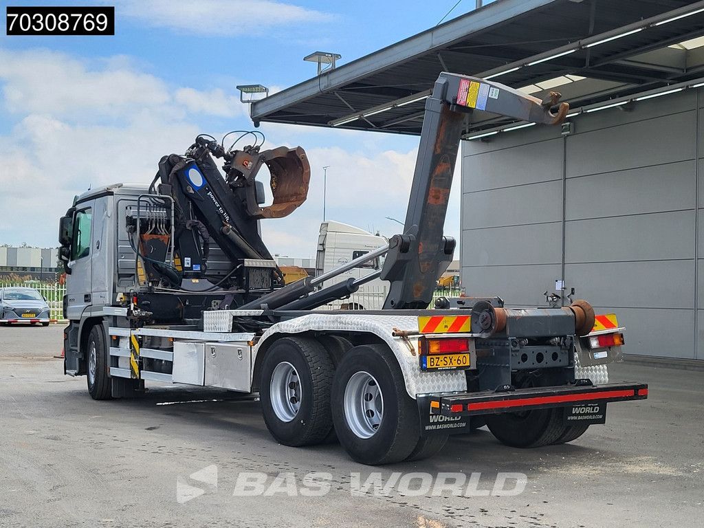 Mercedes Actros 2532 6X2 NL-Truck HMF 1643 Z2 Crane Kran 21 tons VDL Hooklift Lift-Axle Euro 5