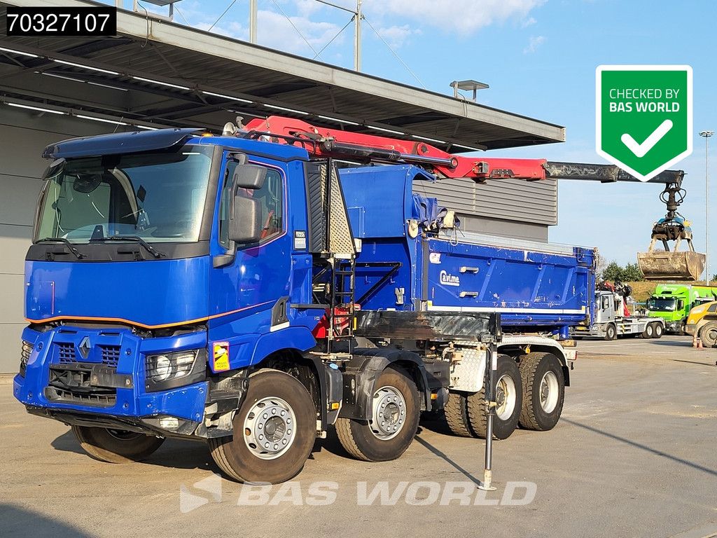Renault C C 480 8X4 HMF 2243 Z-Crane Tipper Full Steel Euro 6
