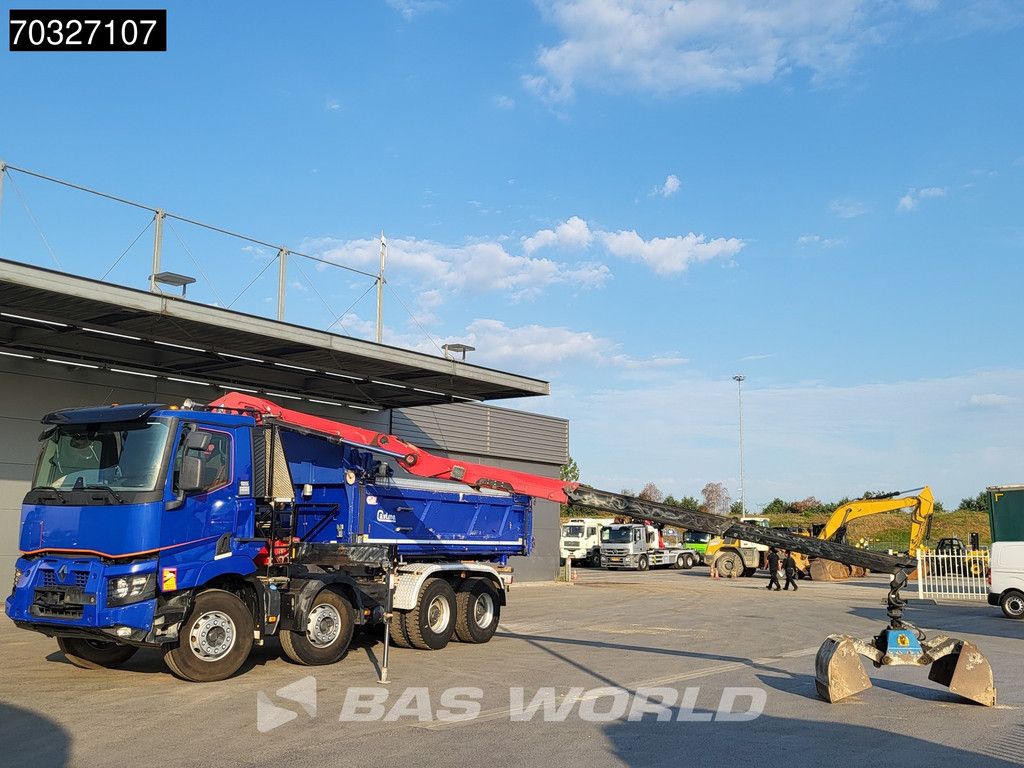 Renault C C 480 8X4 HMF 2243 Z-Crane Tipper Full Steel Euro 6
