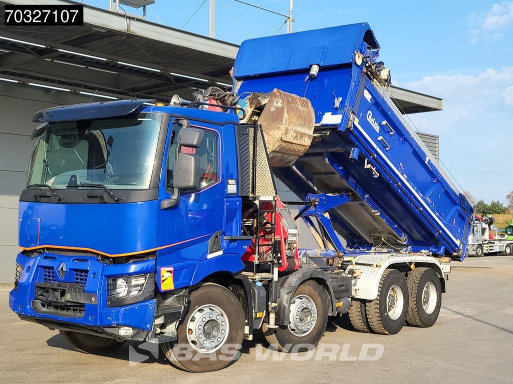 Renault C C 480 8X4 HMF 2243 Z-Crane Tipper Full Steel Euro 6