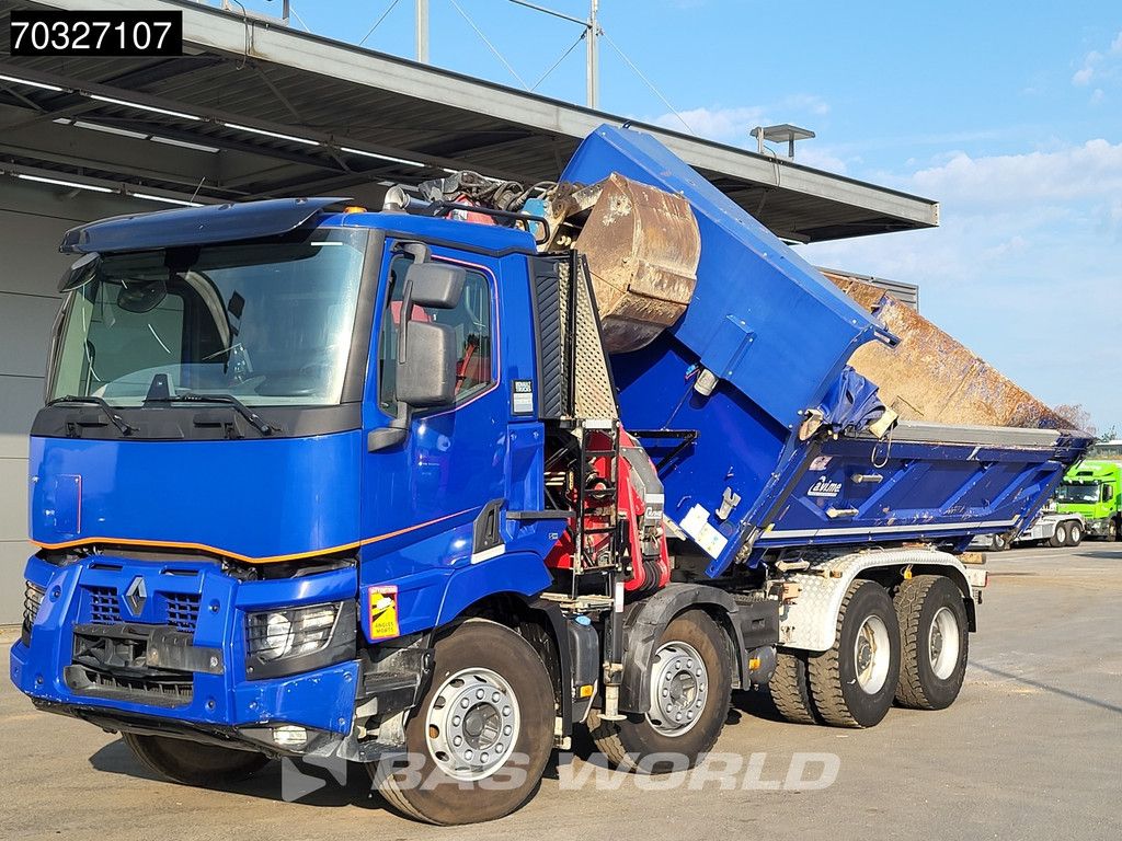 Renault C C 480 8X4 HMF 2243 Z-Crane Tipper Full Steel Euro 6