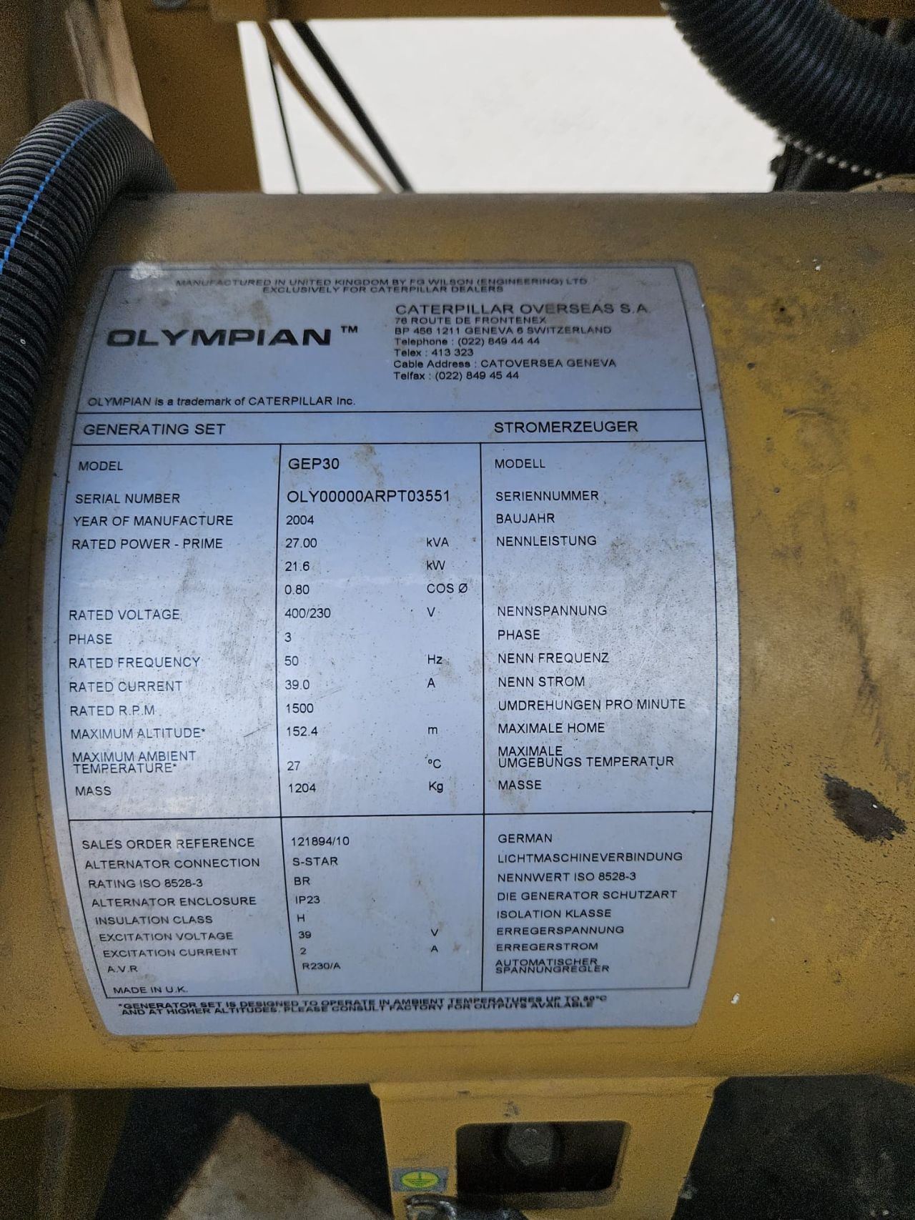 30 KVA Caterpillar GEP30