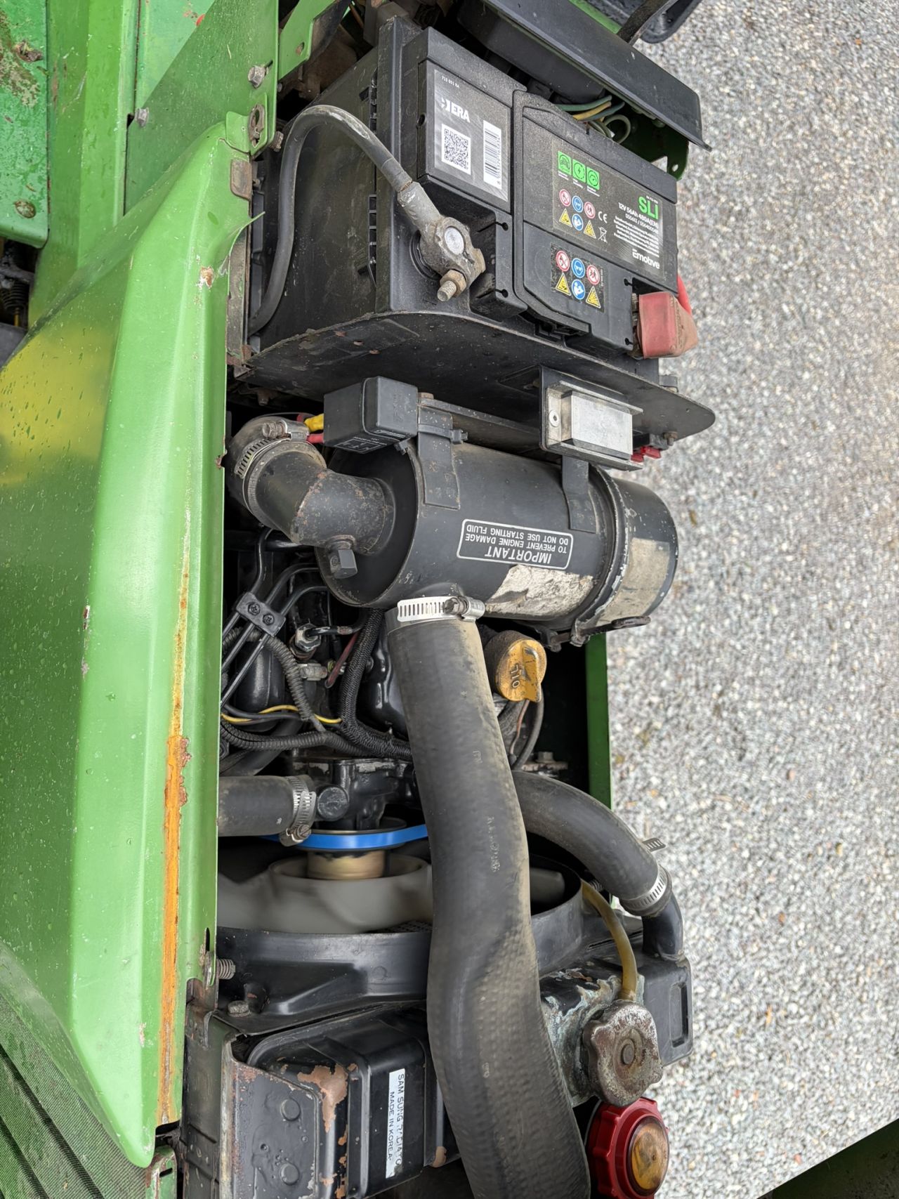 John Deere 655 Diesel 4wd compact tractor met maaidek, fronthef