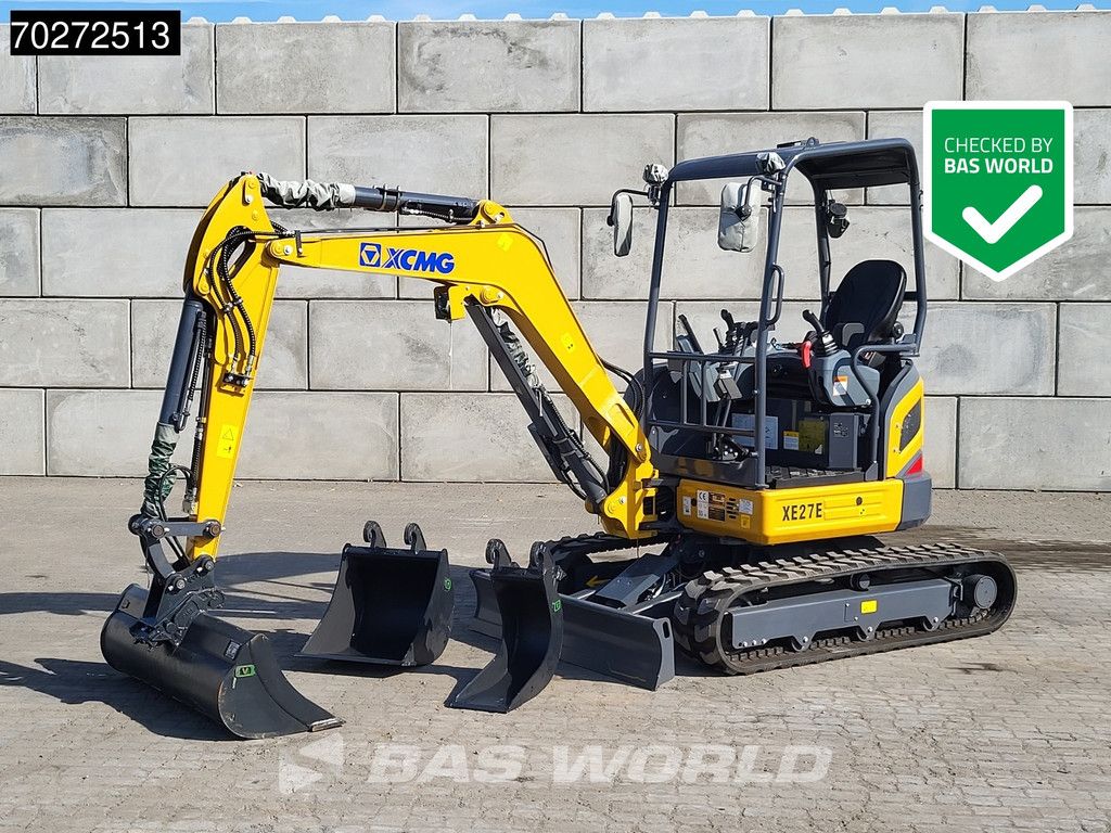 XCMG XE27 E FACTORY WARRANTY - CW / 3 BUCKETS - KUBOTA