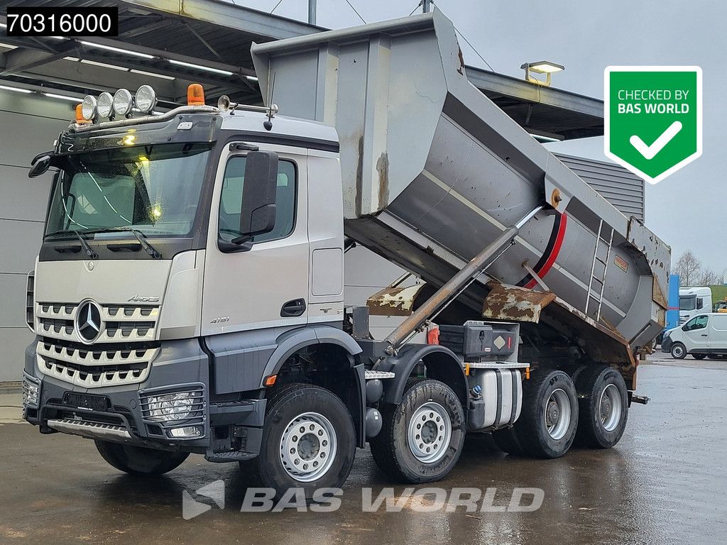 Mercedes Arocs 4151 8X4 18m3 tipper steel suspension Big-Axle Automatic Euro 6