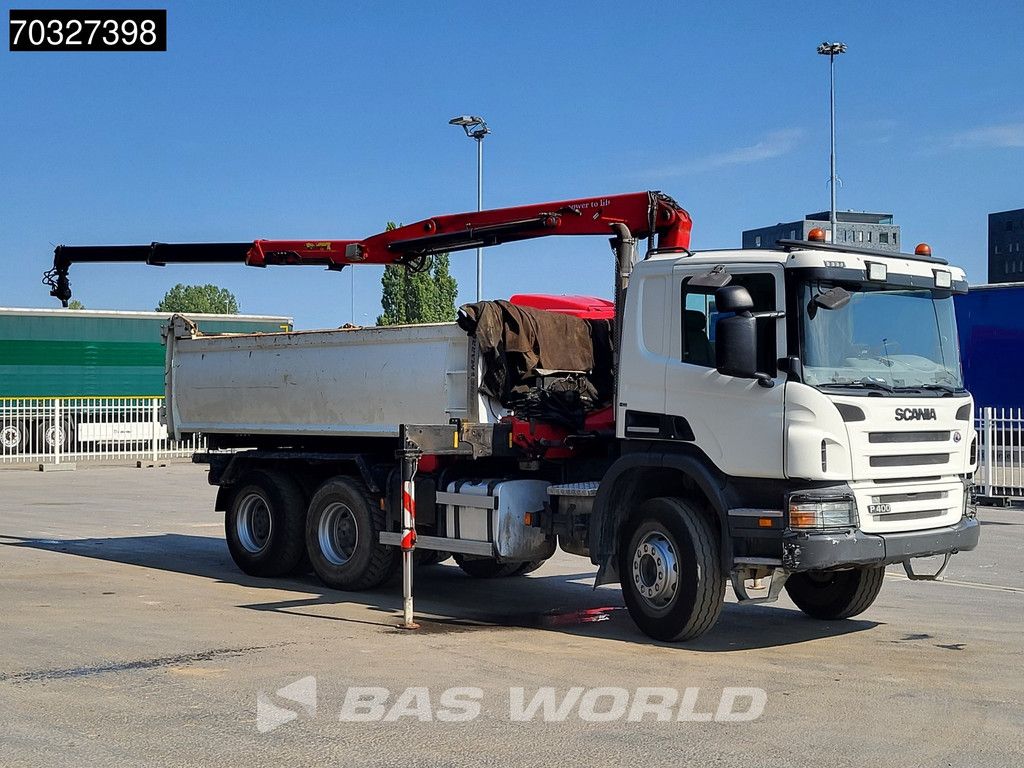 Scania P400 6X4 HMF 1444-Z2 Crane Remote Full Steel Manual Euro 5