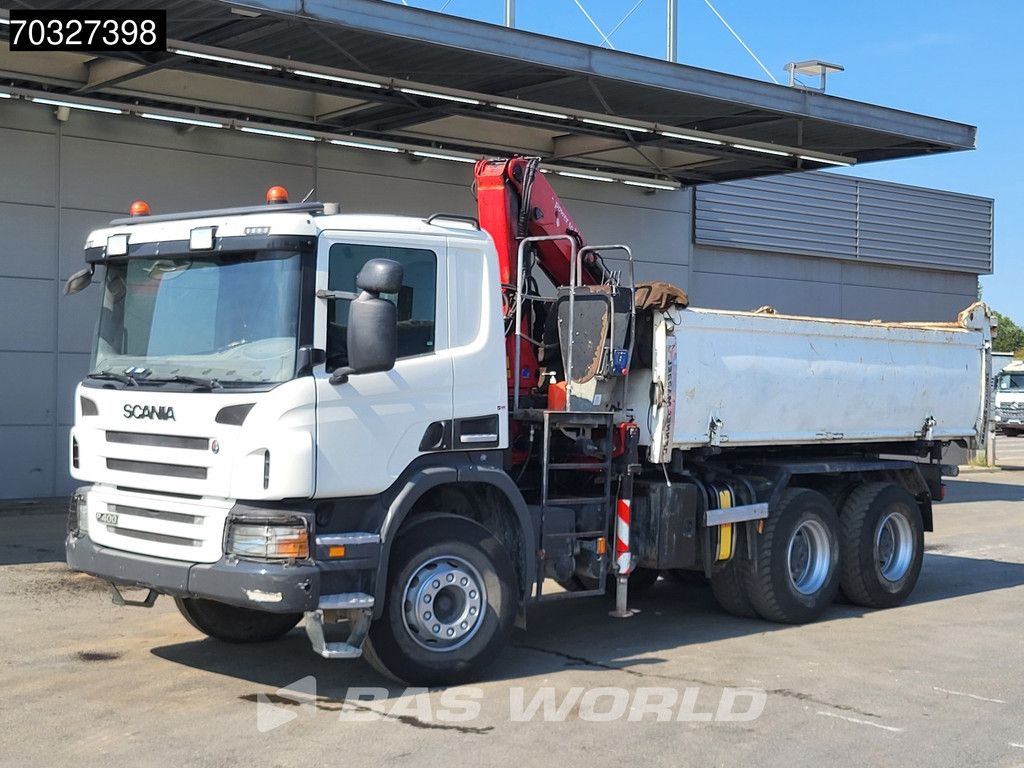 Scania P400 6X4 HMF 1444-Z2 Crane Remote Full Steel Manual Euro 5