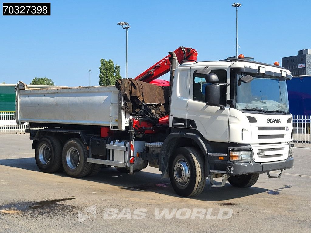 Scania P400 6X4 HMF 1444-Z2 Crane Remote Full Steel Manual Euro 5