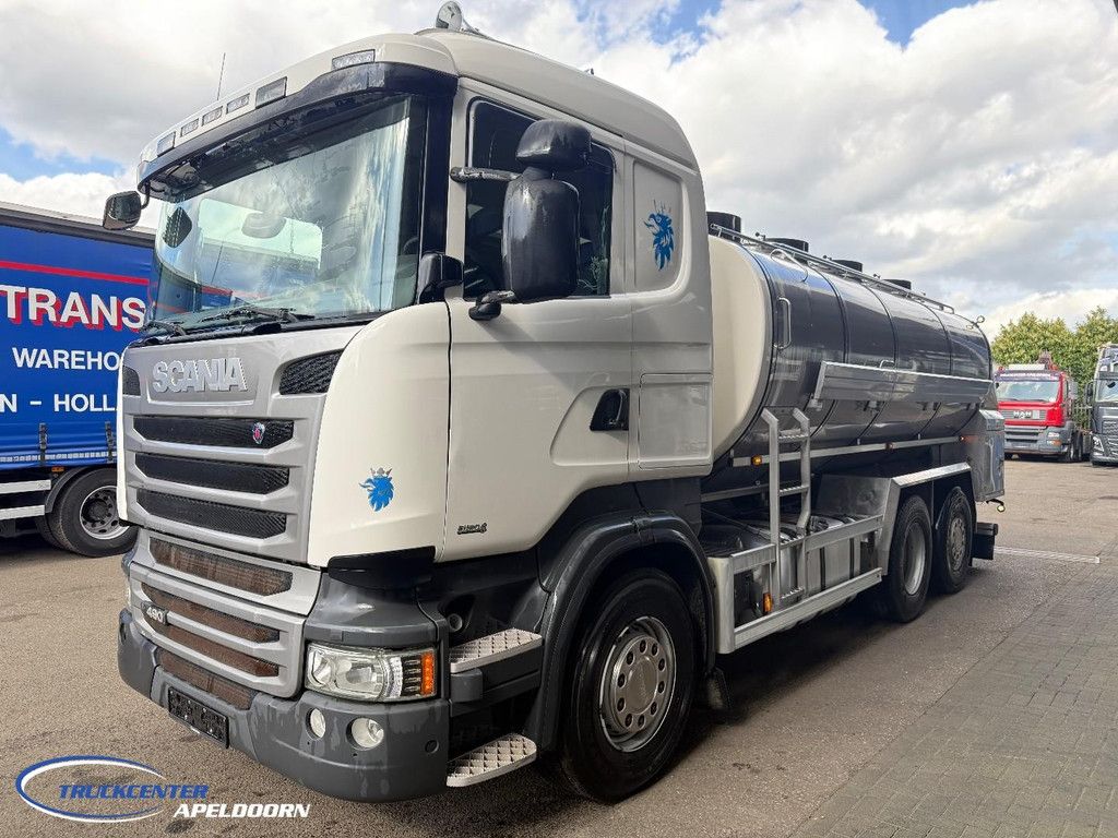 Scania R490 Stainless steel tank, Euro 6, Steering axle, Retarder, 15,000 liters TC11356